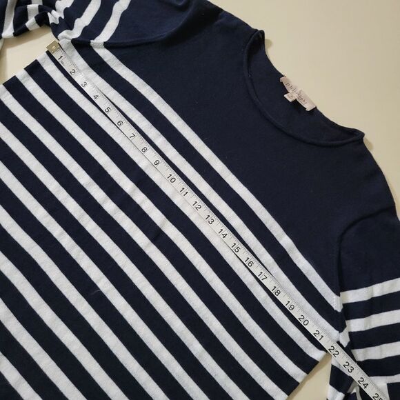 Philosophy Women's Nautical Navy Striped Lightweight Sweater - Picture 6 of 13